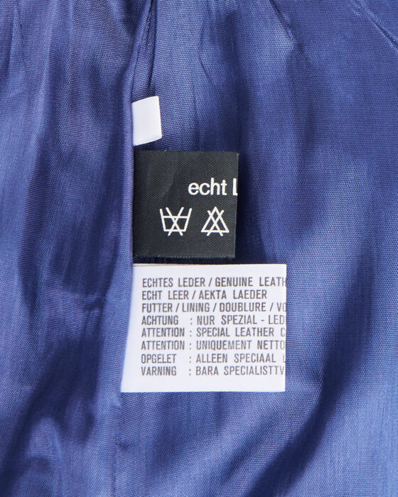 Винтажная замшевая юбка цвета индиго — фото 5