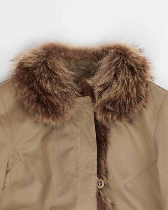 Утепленный плащ Erle ZF с натуральным мехом — фото 3