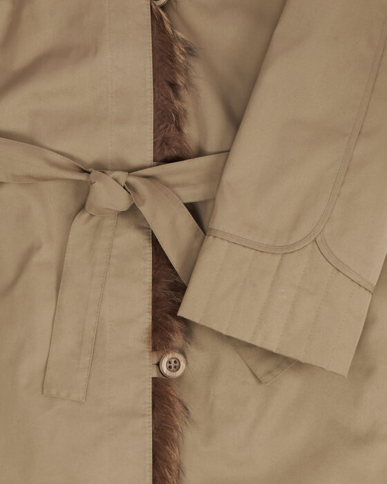 Утепленный плащ Erle ZF с натуральным мехом — фото 5