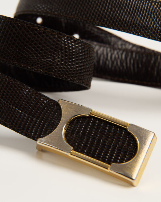 Винтажный ремень из натуральной кожи — фото 4