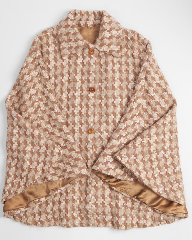 Винтажный твидовый кейп