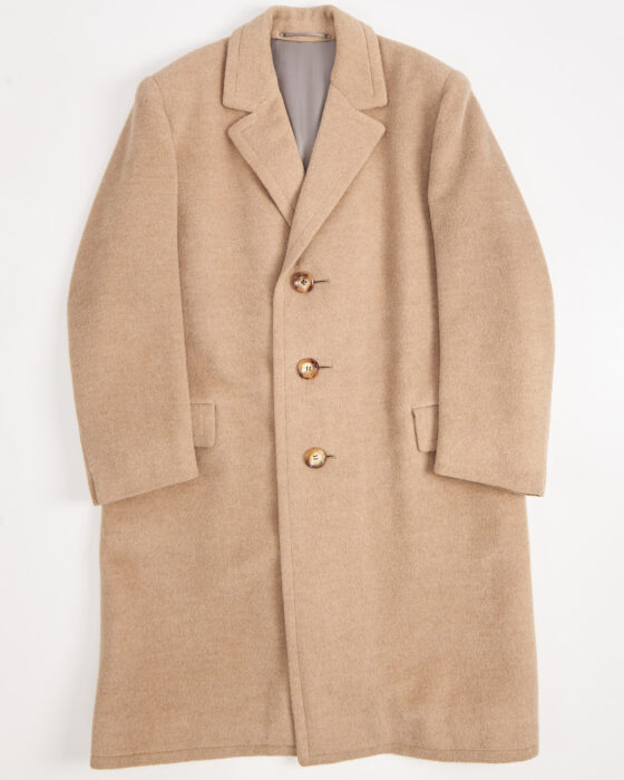 Двубортное пальто из шерсти