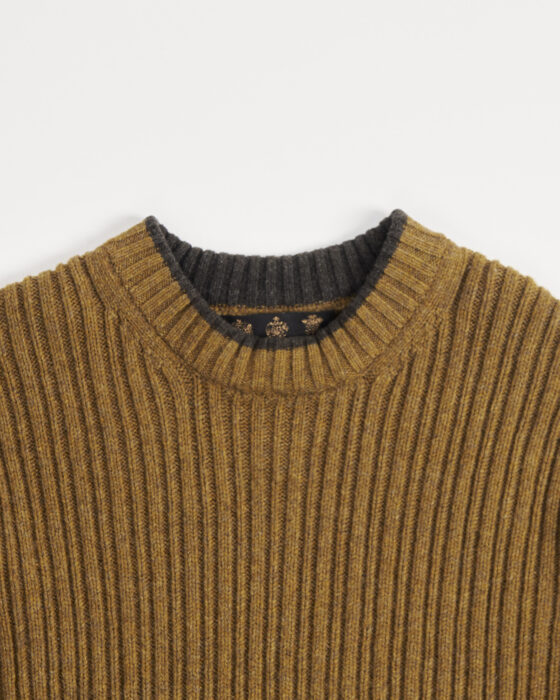 Шерстяной свитер горчичного цвета Barbour Barbour — фото 3