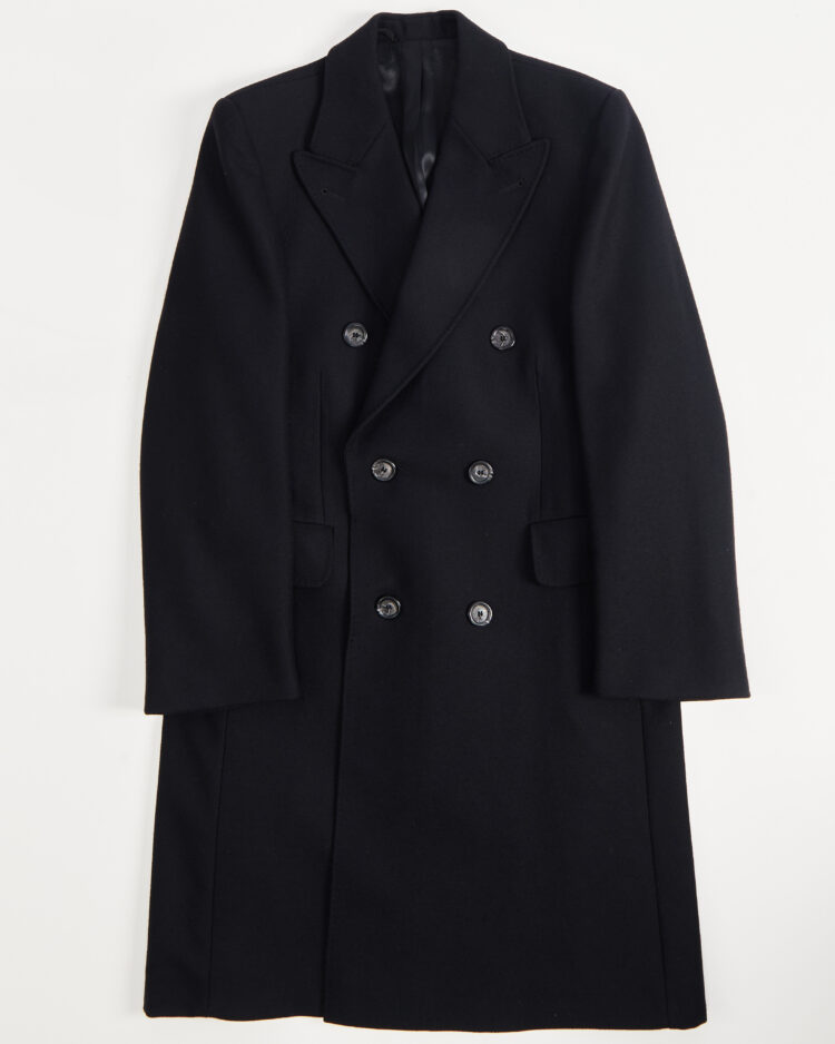 Двубортное пальто из шерсти