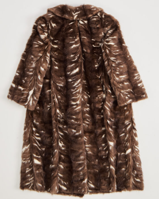 Шуба из меха норки с рисунком — фото 3