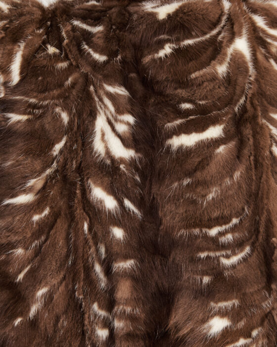 Шуба из меха норки с рисунком — фото 5