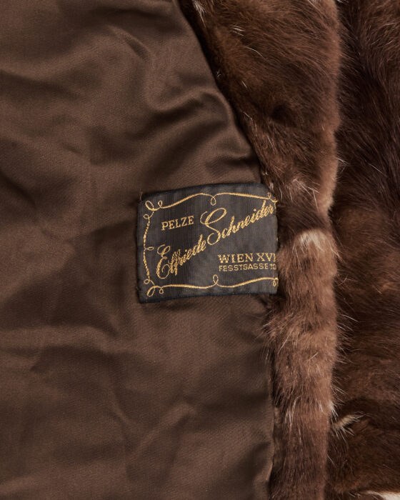 Шуба из меха норки с рисунком — фото 6