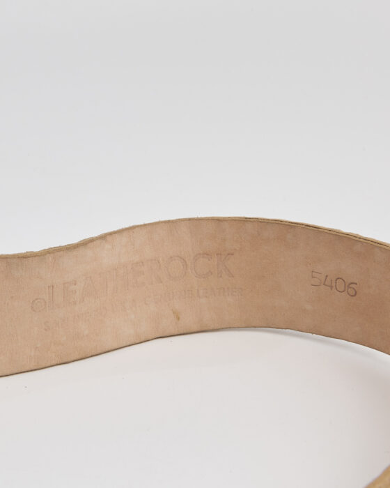 Ремень с пряжкой из бирюзовой крошки — фото 4