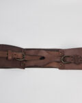 Винтажный пояс из кожи с двойной пряжкой — фото 3