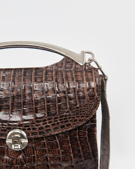 Сумка из тиснёной кожи под аллигатора — фото 4
