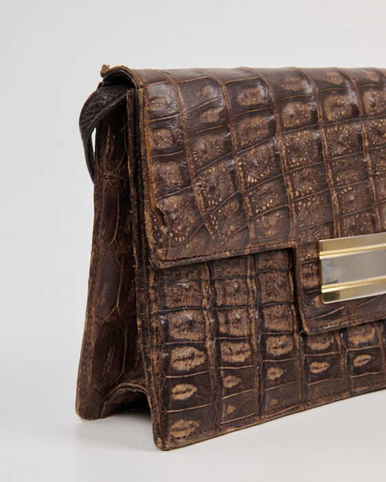 Сумка из тиснёной кожи под аллигатора — фото 4