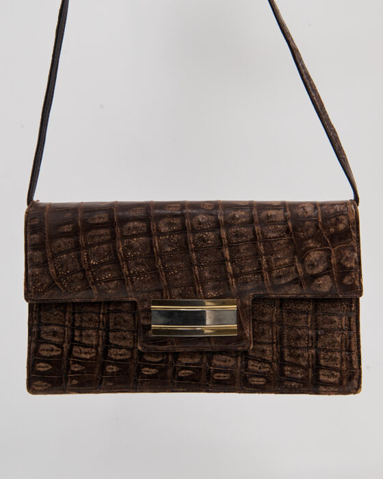 Сумка из тиснёной кожи под аллигатора — фото 2