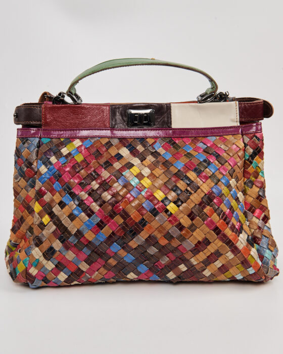 Винтажная сумка из плетёной кожи — фото 2