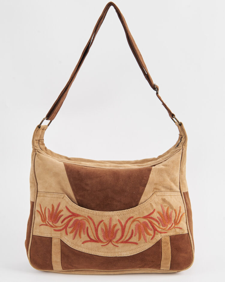 Винтажная замшевая сумка