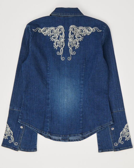 Джинсовая рубашка Explorer с вышивкой Explorer — фото 2