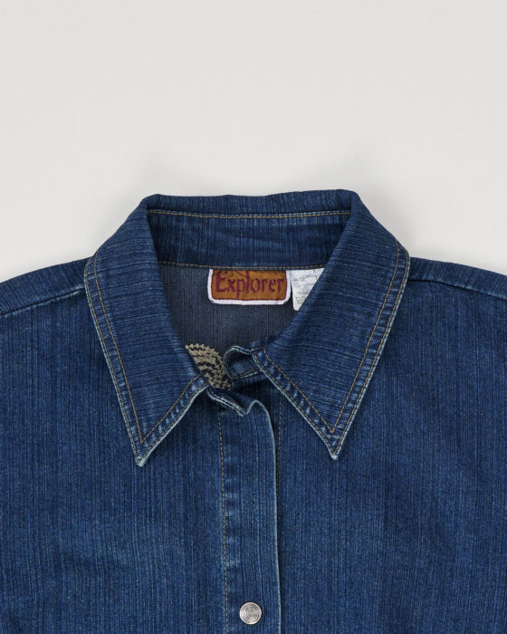 Джинсовая рубашка Explorer с вышивкой Explorer — фото 5