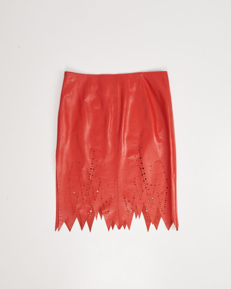 Винтажная кожаная юбка Iceberg