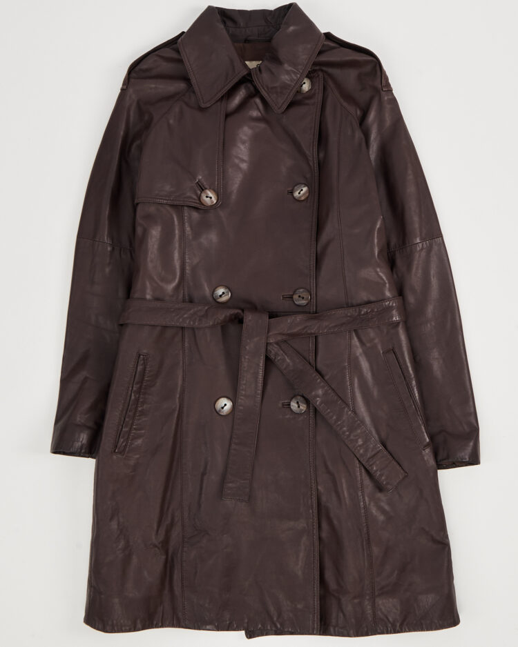 Винтажный кожаный тренч Aigner