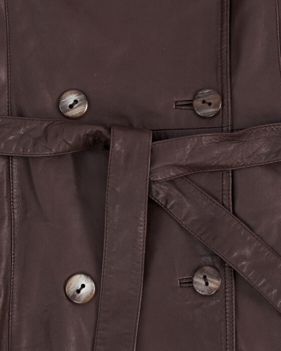 Винтажный кожаный тренч Aigner Aigner — фото 4