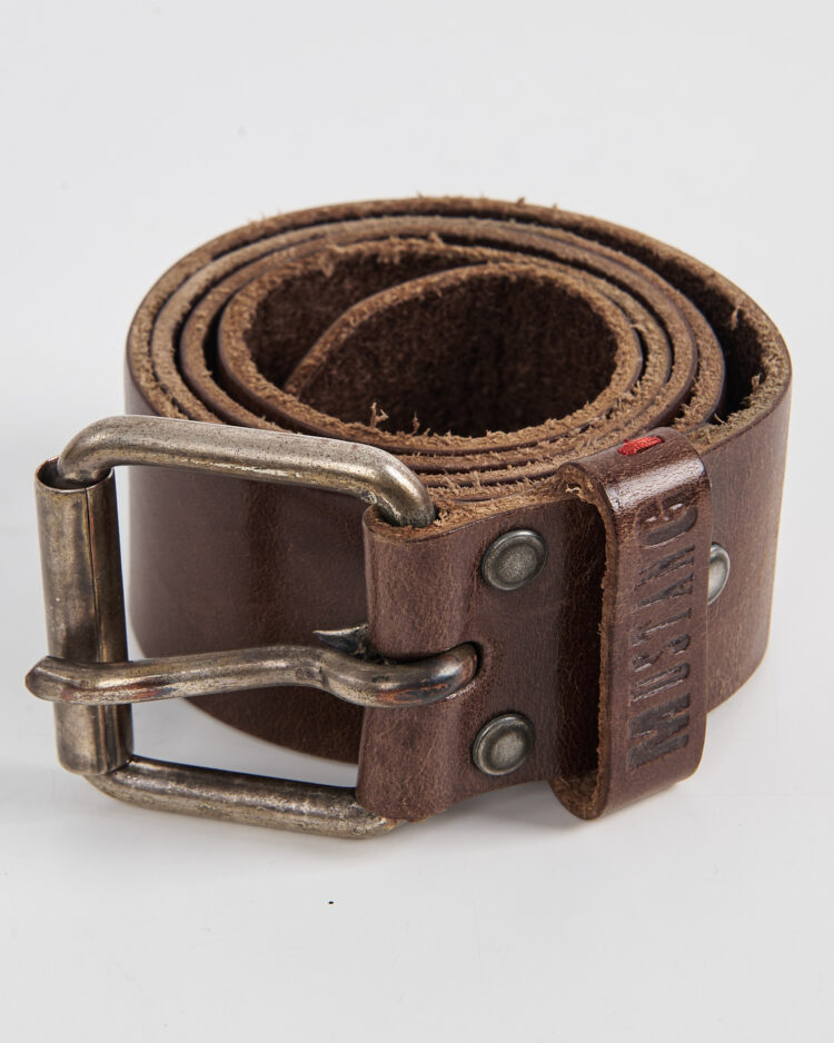 Винтажный кожаный ремень Mustang