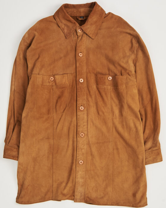 Винтажная замшевая рубашка