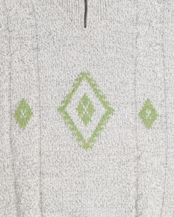 Винтажный  свитер с воротником на молнии Yes man — фото 3