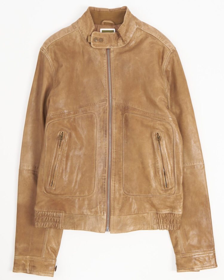 Винтажный кожаный бомбер G-Star Raw