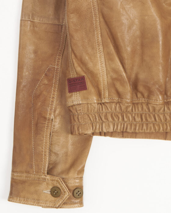 Винтажный кожаный бомбер G-Star Raw G-Star — фото 7