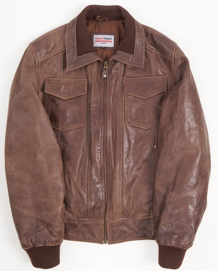Кожаная куртка- бомбер Ventiuno London