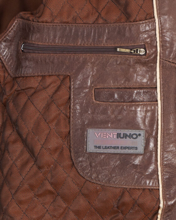 Кожаная куртка- бомбер Ventiuno London Ventiuno London — фото 6