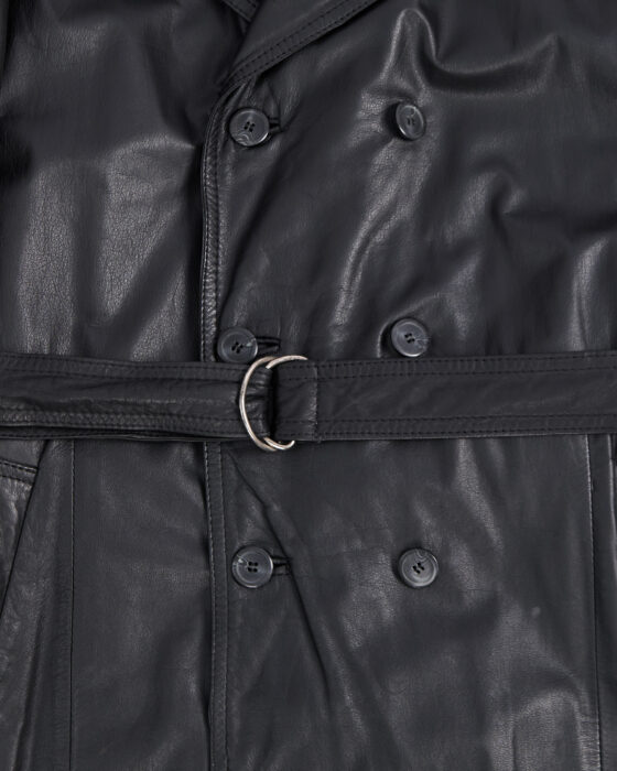 Винтажный кожаный тренч — фото 4