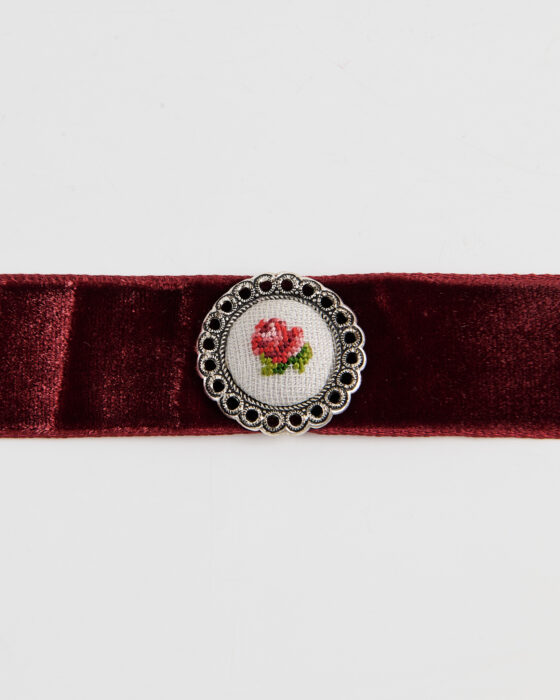 Винтажный бархатный чокер — фото 4