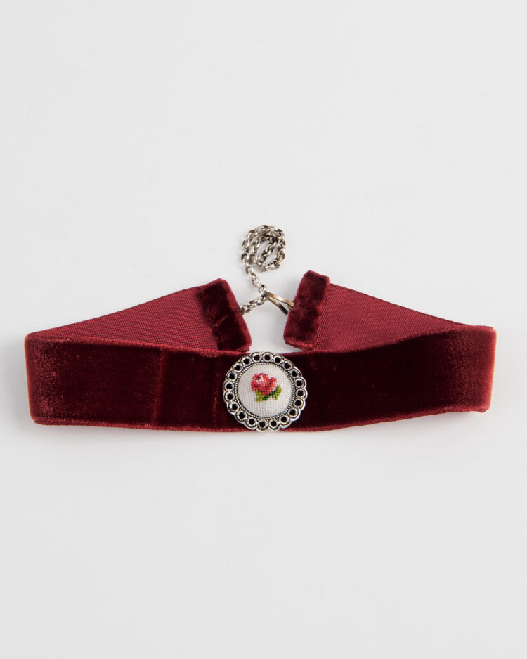 Винтажный бархатный чокер