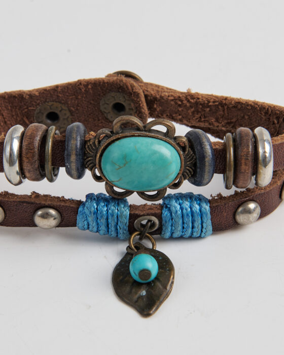 Винтажный браслет с бирюзовым камнем — фото 2