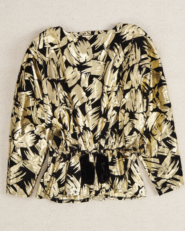 Винтажная блуза из ламе