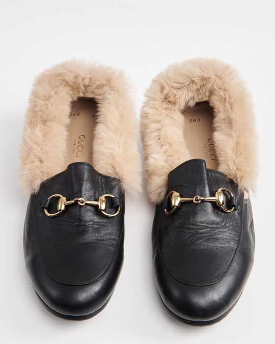Лоферы Gucci с меховой отделкой Gucci — фото 2