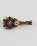 Винтажная брошь «Мандолина» с мозаикой
