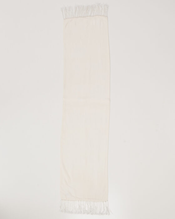 Белый шарф с бахромой — фото 2