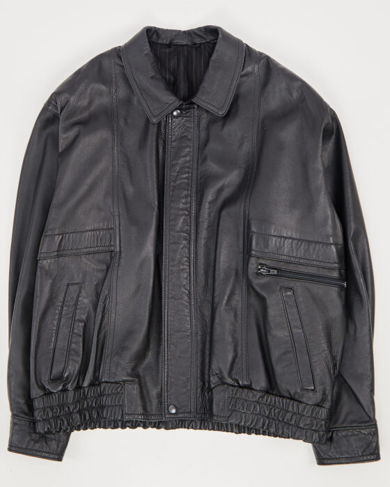 Куртка бомбер из натуральной кожи