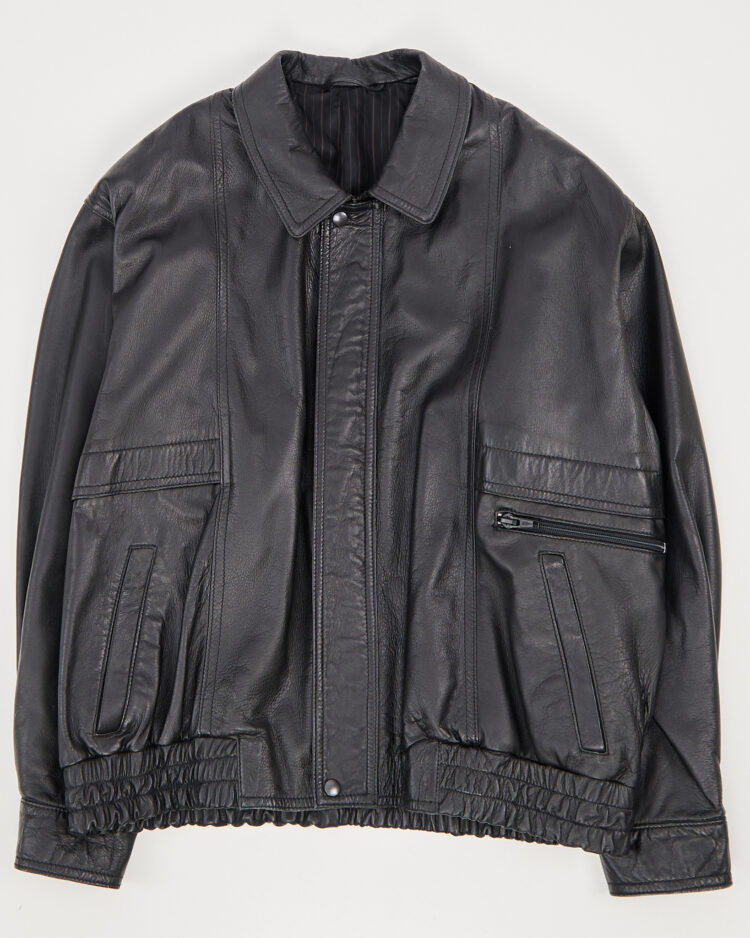 Куртка бомбер из натуральной кожи