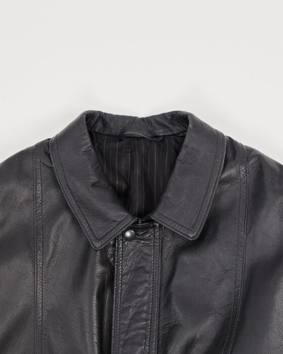 Куртка бомбер из натуральной кожи — фото 4