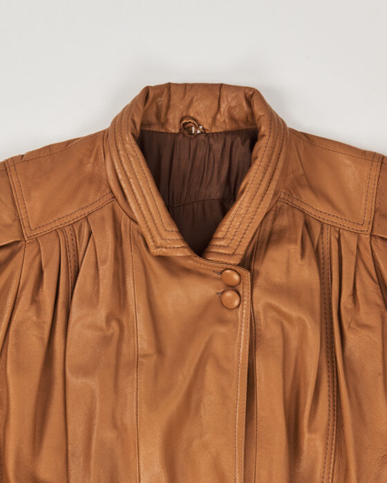 Удлиненная кожаная куртка — фото 2