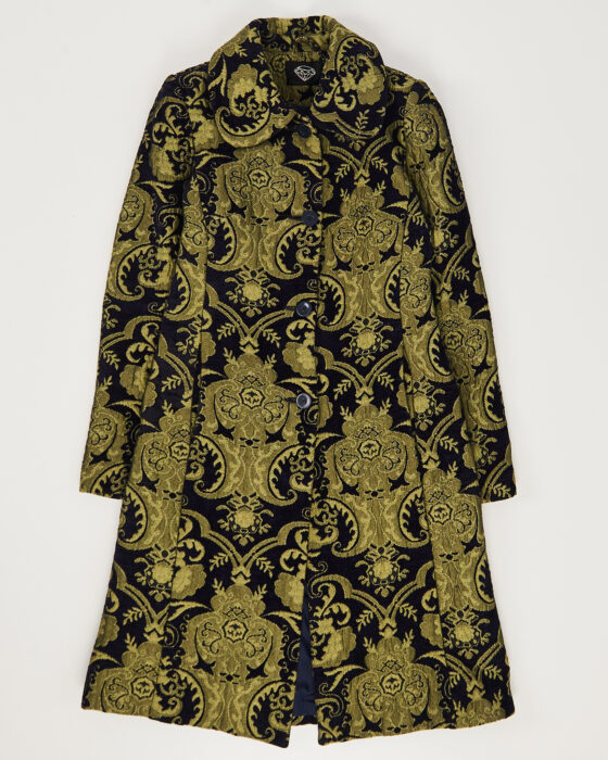 Винтажное пальто с жаккардовым узором