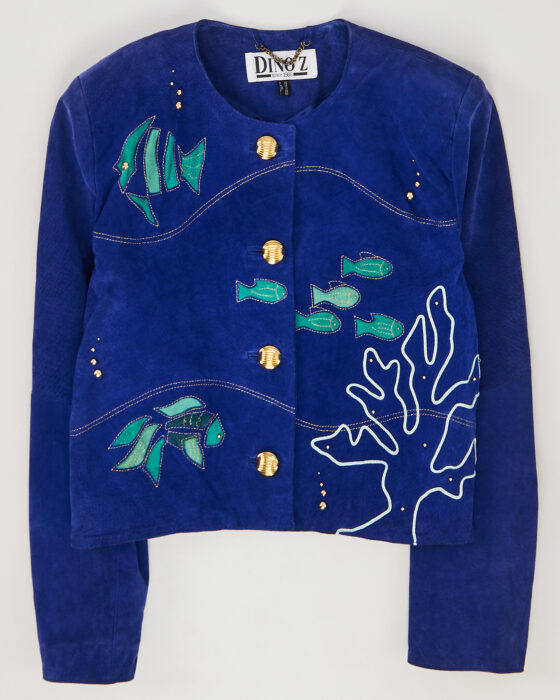 Замшевая синяя куртка DINO`Z