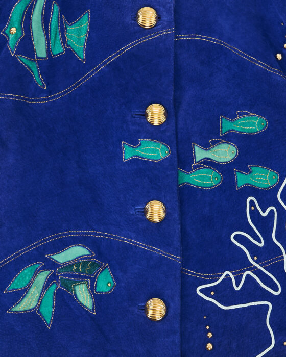 Замшевая синяя куртка DINO`Z — фото 4