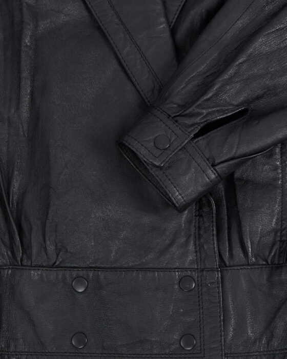 Винтажная кожаная куртка-бомбер — фото 4