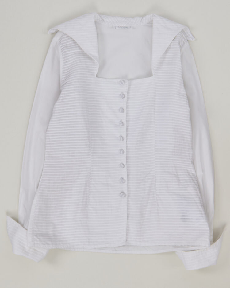 Фактурная блузка из хлопка