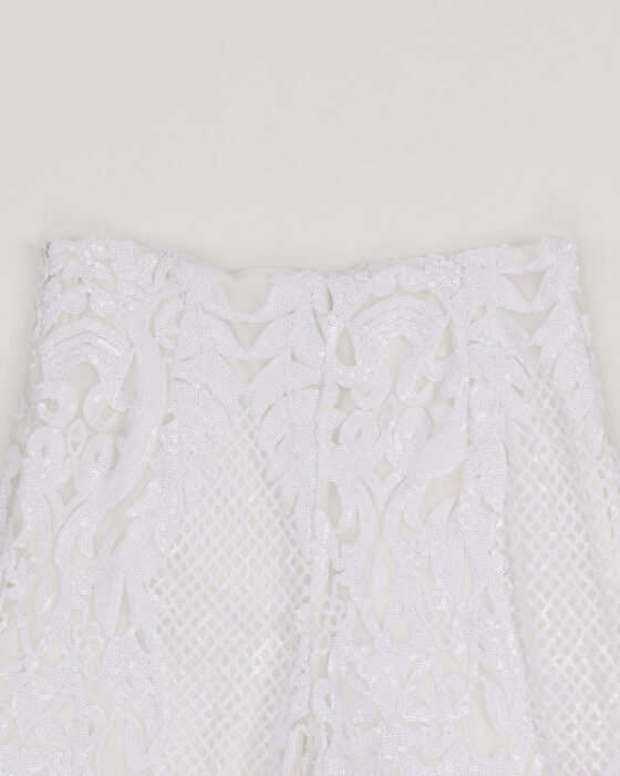 Кружевные брюки с вышивкой и пайетками Club london — фото 3