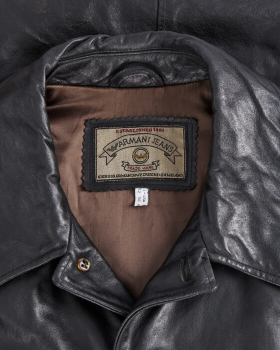 Винтажная куртка из кожи Armani Jeans Armani Jeans — фото 5