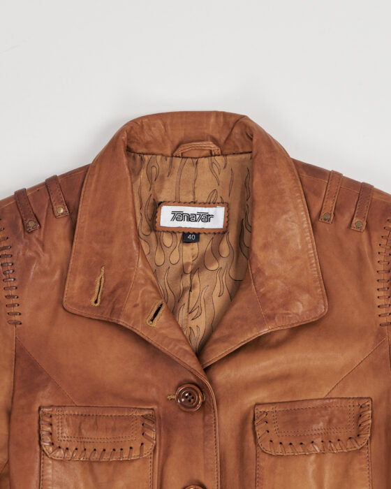 Винтажный кожаный плащ Tanavar Tanavar — фото 3